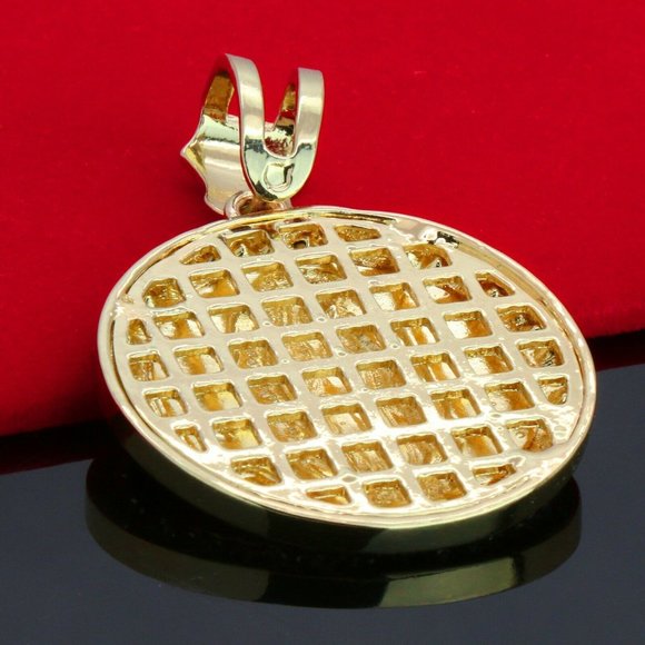 14k Gold Leaf 20" Cuban and Rope Chain + Pendant - Picture 5 of 5